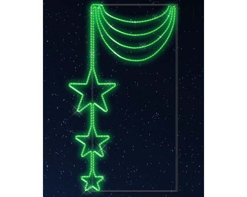 Звезда световая Звездное колье [1.47x0.85 м] RL-KN-013G