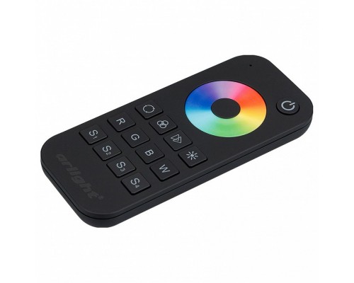 Пульт-регулятор цвета RGBW с сенсорным кольцом Arlight SMART-R SMART-R28-RGBW Black (1 зона, 2.4G)