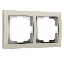 Рамка на 2 поста Werkel Snabb (слоновая кость/хром) W0021903 Snabb (слоновая кость/хром)
