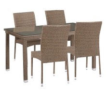 Набор уличный Баринас T256B/Y380B-W56 Light Brown 4Pcs