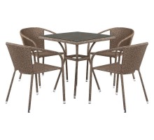 Набор уличный T282BNT/Y137C-W56 Light Brown 4Pcs