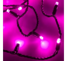 Гирлянда нить [10 м] String ARD-STRING-CLASSIC-10000-BLACK-100LED-FLASH PINK (230V, 7W)