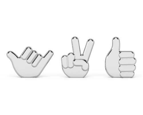 Набор из 3 держателей для фотографий (7x1x4 см) Handsup 1008116-158