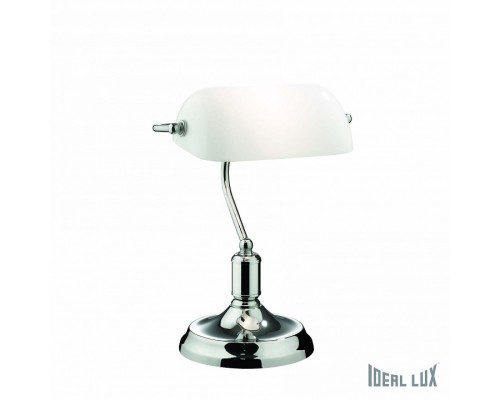Настольная лампа офисная Ideal Lux Lawyer LAWYER TL1 CROMO