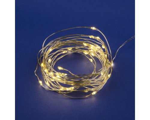 Гирлянда Нить Uniel ULD-S0400 ULD-S0500-050/SCB/2AA WARM WHITE IP20 DEW