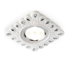 Встраиваемый светильник Ambrella D5550 D5550 W/CL белый прозрачный керамика