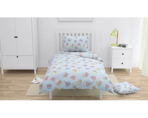 Постельное белье полутораспальное Мишка-романтик