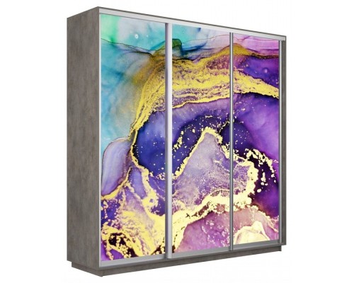 Шкаф-купе Экспресс Фото трио 1018 2400x450x2400