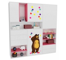 Шкаф комбинированный Маша и медведь Playtime