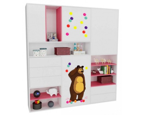 Шкаф комбинированный Маша и медведь Playtime