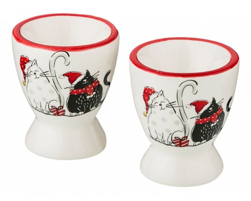 Набор из 2 подставок для яиц (5.6x6.6 см) Party cats 230-347