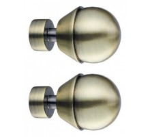 Набор из 2 наконечников для карнизов Шар в оправе