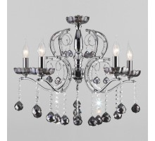 Подвесная люстра Eurosvet Brezza 10107/5 хром/дымчатый хрусталь Strotskis