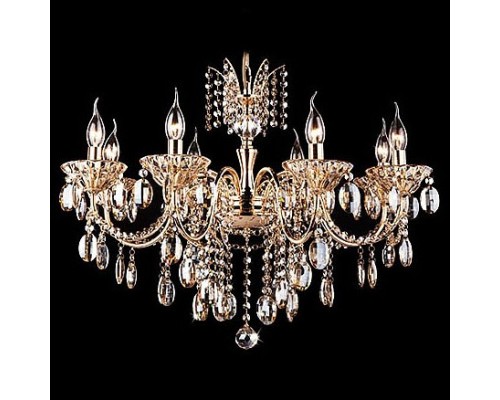 Подвесная люстра Eurosvet Reinis 10025/8 золото/тонированный хрусталь Strotskis