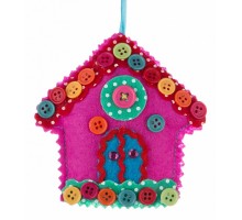 Елочная игрушка (10х10 см) Домик 796-100