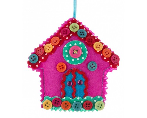 Елочная игрушка (10х10 см) Домик 796-100