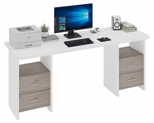 Стол письменный Домино Lite СКЛ-Прям180Р+2ТЯЛ