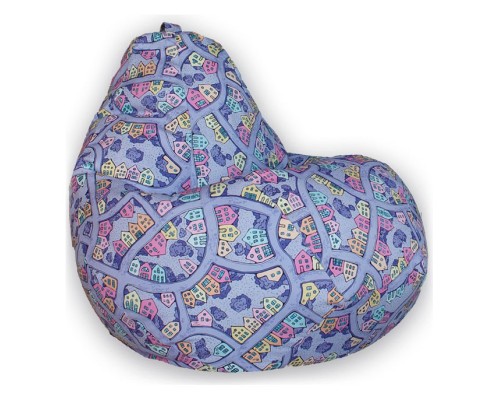 Кресло-мешок Домики Фиолетовые 3XL