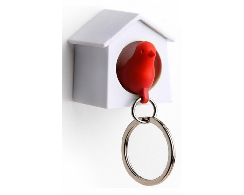 Ключница (3.7х4 см) Qualy QL10184-WH-RD