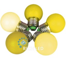 Лампа светодиодная RL-BL E27 220В 1Вт желтый RL-BL-E27-G45-Y