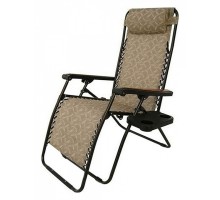 Шезлонг Фея-Релакс 5 CHO-2В коричневый с рисунком