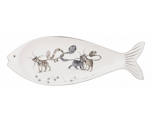 Блюдо декоративное (38 см) Котики 264-1044