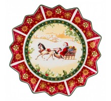 Блюдо декоративное (38x4 см) Christmas collection 586-436