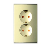 Розетка двойная с заземлением Imex Parthenon Gold WRC 3127