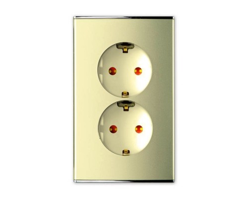 Розетка двойная с заземлением Imex Parthenon Gold WRC 3127