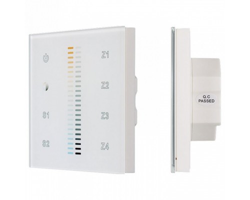 Панель-регулятора ЦТ сенсорная встраиваемая Arlight Sens SR-2830B-AC-RF-IN White (220V,MIX+DIM,4зоны)