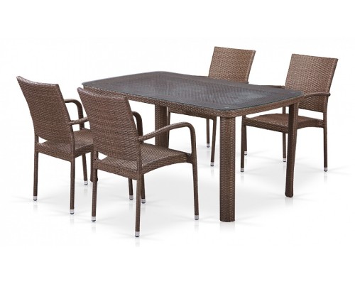 Набор уличный  T51A/Y376-W773-150x85 4Pcs Brown