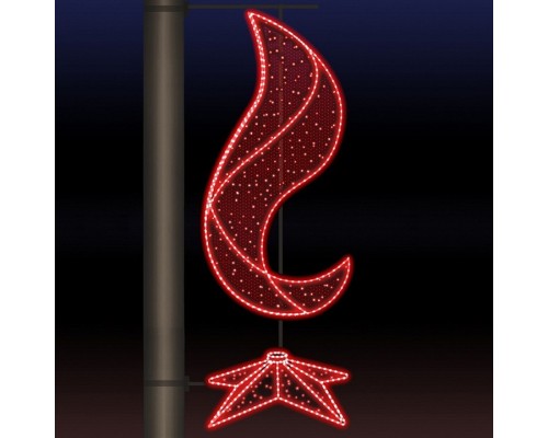 Панно световое День Победы [0.64x1.53 м] RL-KN-9-2-dR