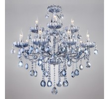 Подвесная люстра Eurosvet Darfina 3015/12 хром/лазурный хрусталь Strotskis