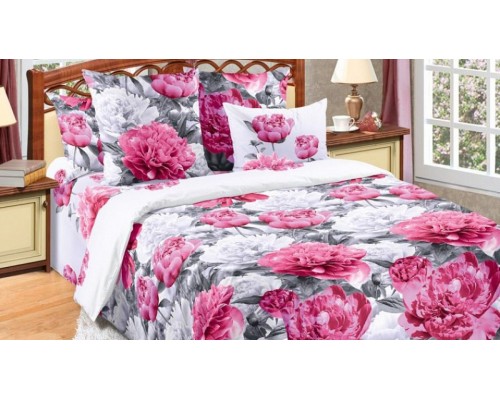 Постельное белье двуспальное Пионы
