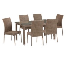 Набор уличный T256B/Y380B-W56 Light Brown 6Pcs