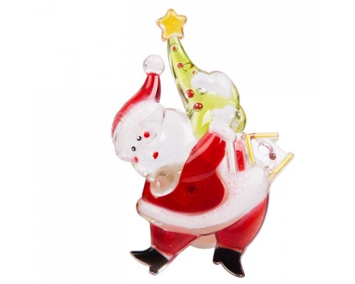 Панно световое (11x7 cм)Санта Клаус с елочкой 501-025