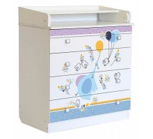 Комод пеленальный Polini kids Simple 1580 Слоник на шаре