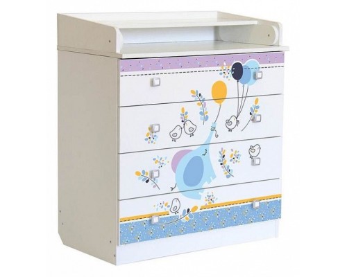 Комод пеленальный Polini kids Simple 1580 Слоник на шаре