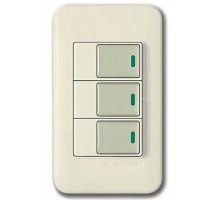 Выключатель трехклавишный с подсветкой Imex 70 Wide Delux Gold WSN 0226G