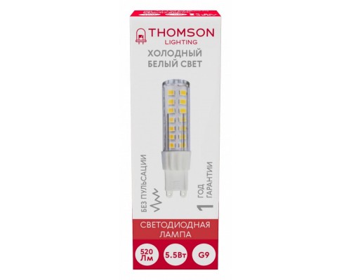 Лампа светодиодная Thomson G9 G9 5.5Вт 6500K TH-B4248