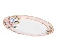 Блюдо декоративное (31.5х22х2.5 см) Пудровый шлейф 586-355