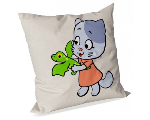 Подушка декоративная Юниор Оранжевая Корова