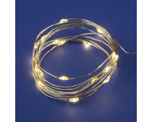 Гирлянда Нить Uniel ULD-S0200 ULD-S0200-020/SСB/2AA WARM WHITE IP20 DEW