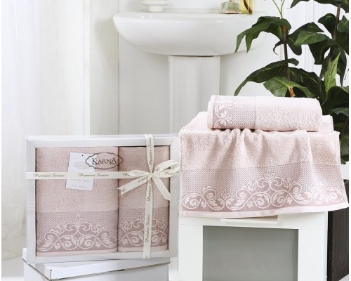 Набор из 2 полотенец для ванной BEYZA