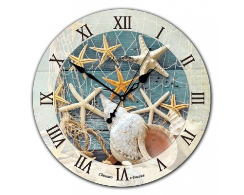 Настенные часы (33x33x4 см) Красное море 01-014