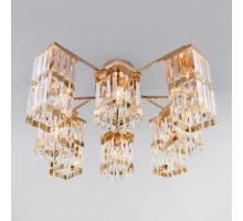 Потолочная люстра Eurosvet Barra 10100/8 золото/прозрачный хрусталь Strotskis