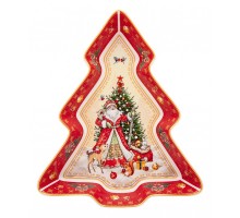 Блюдо (25x21x4 см) Дед Мороз 85-1754