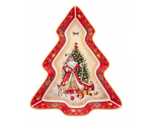 Блюдо (25x21x4 см) Дед Мороз 85-1754