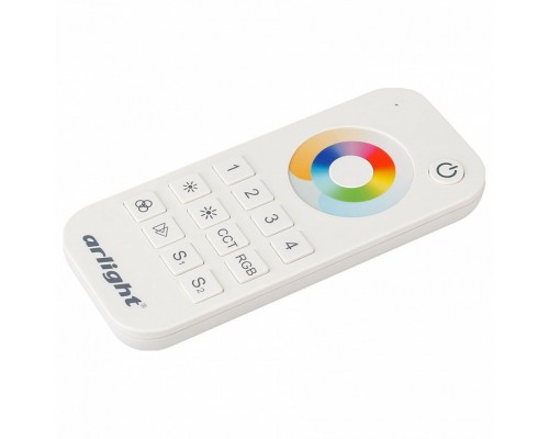 Пульт-регулятор цвета RGBW с сенсорным кольцом Arlight SMART-R SMART-R20-MULTI White (4 зоны, 2.4G)