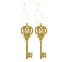 Набор из 2 елочных игрушек Ключи 858-158